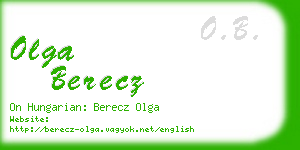 olga berecz business card